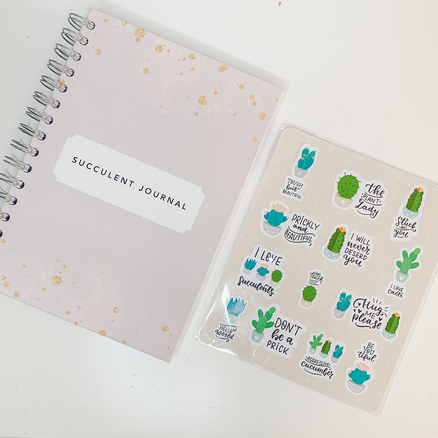 Succulent Journal And Stickers