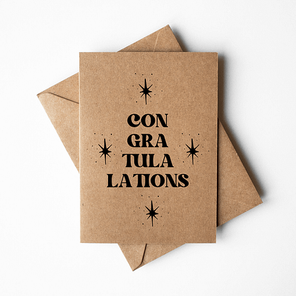 Congratulation Celestial Stars Greeting Card