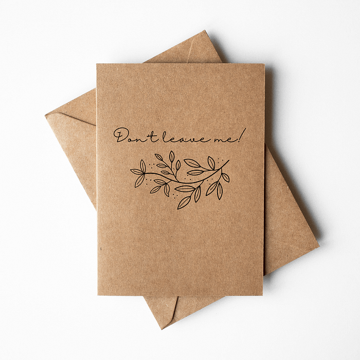 No me dejes tarjeta - irse Tarjetas de felicitación