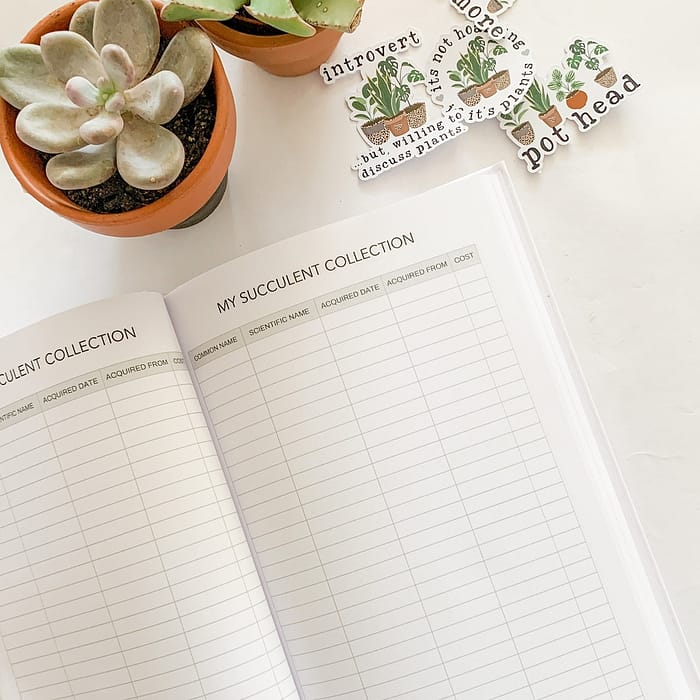 Succulent Collection Journal