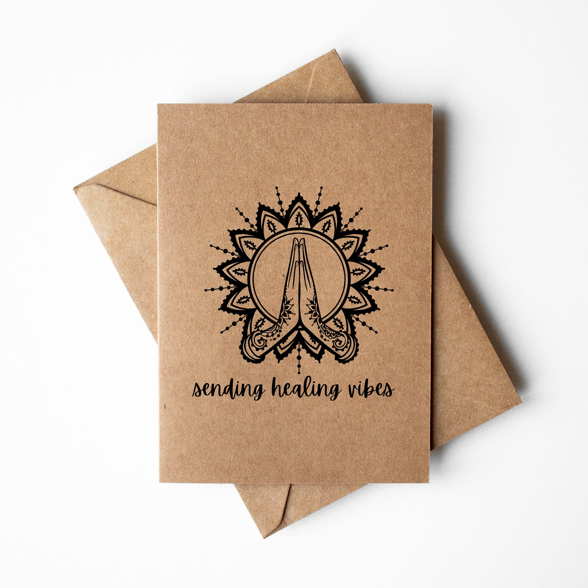 Sending You Healing Vibes - A6 Greeting Card - Modern Calligraphy